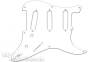 Stratocaster SSS - 8 hulls - hvit 3 lags